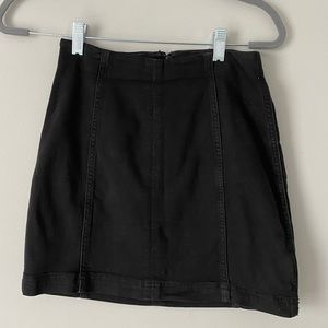 Free People black Jean Skirt size 4